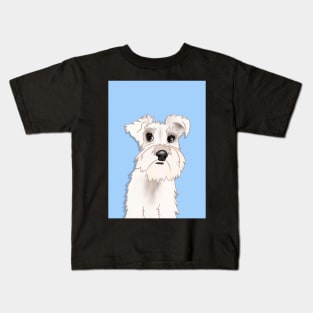 Belle the White Miniature Schnauzer Dog Kids T-Shirt